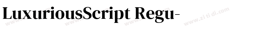 LuxuriousScript Regu字体转换